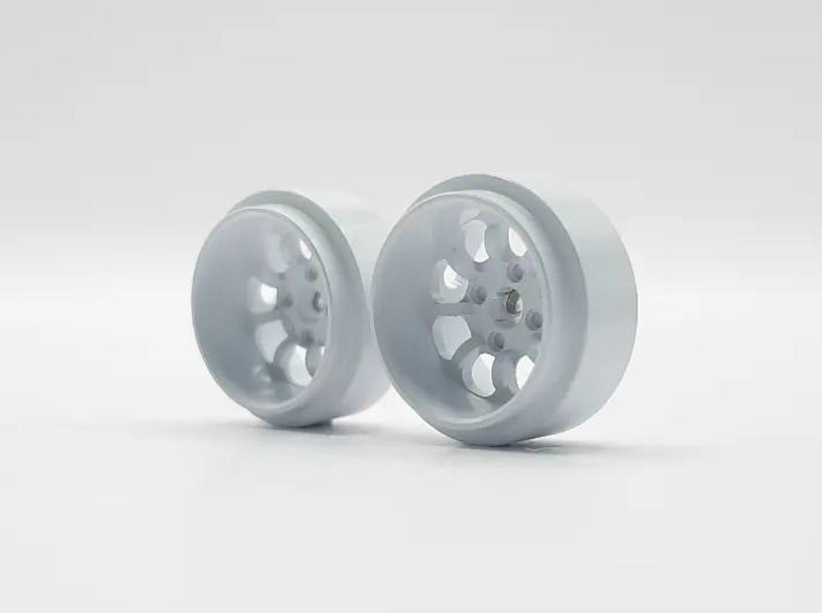 Staffs 238 - White Alloy Wheels - Minilite Deep Dish - 15.8 x 8.5mm - pair